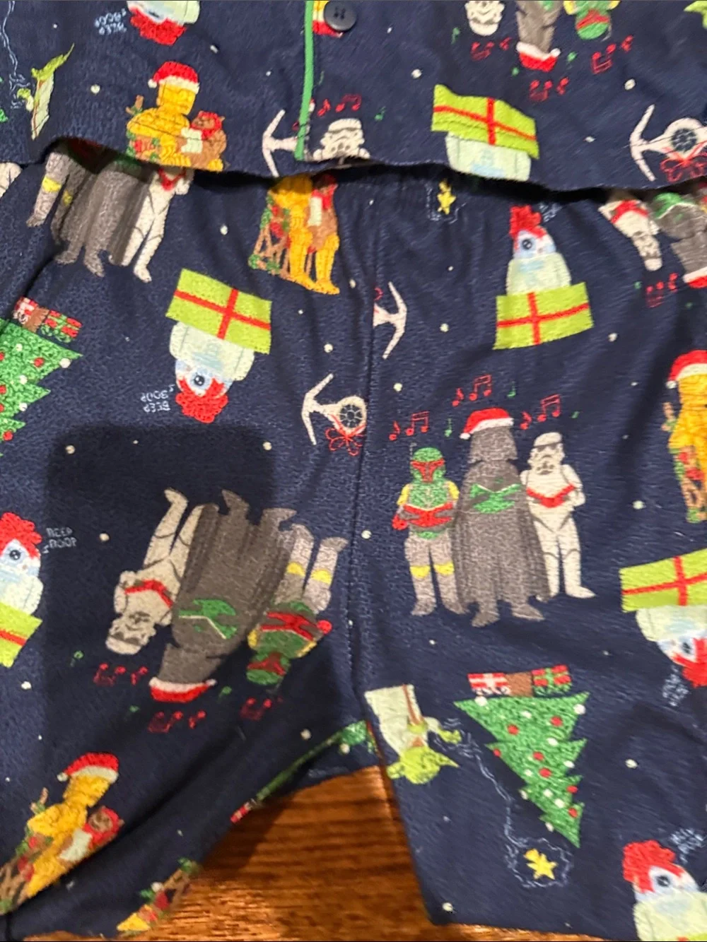 Star Wars Kids Navy Blue Holiday Character Pajama Set